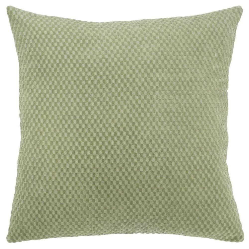 Rizzy Home - 20"x20" Oversize Solid Poly Filled Square Throw Pi Green